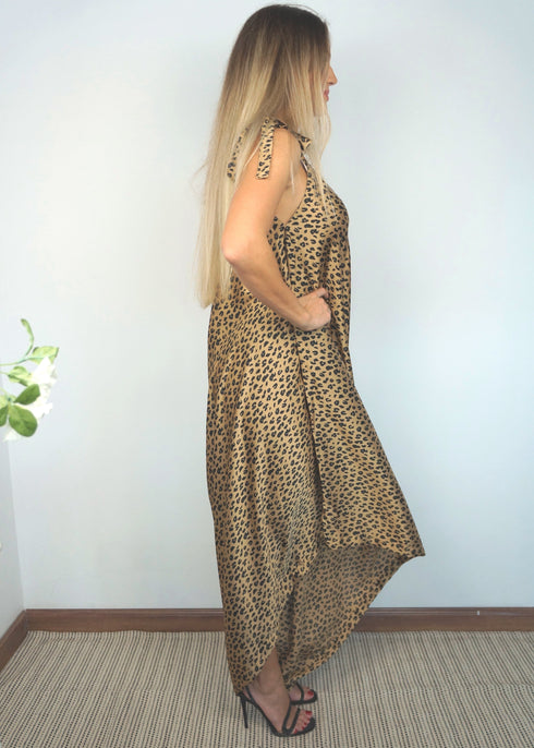 O/S The Harem Jumpsuit - Leopard Gold dubai outfit dress brunch fashion mums
