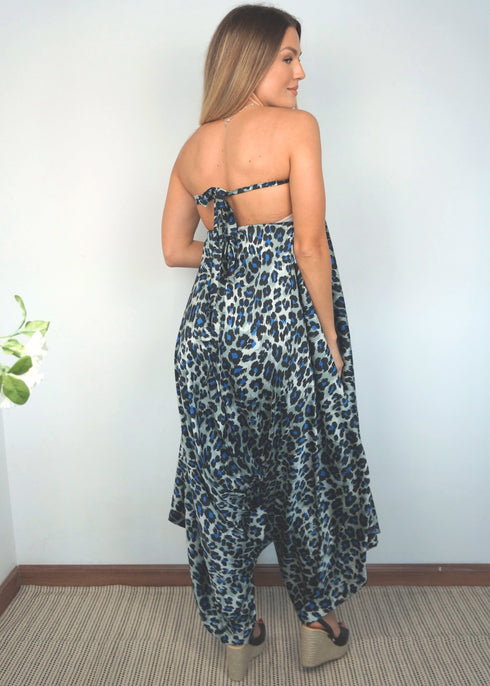 O/S The Harem Jumpsuit - Twilight Jungle Satin dubai outfit dress brunch fashion mums