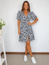 XS / Short / Puff Sleeve The Helen Dress - Black Bouquet dubai outfit dress brunch fashion mums