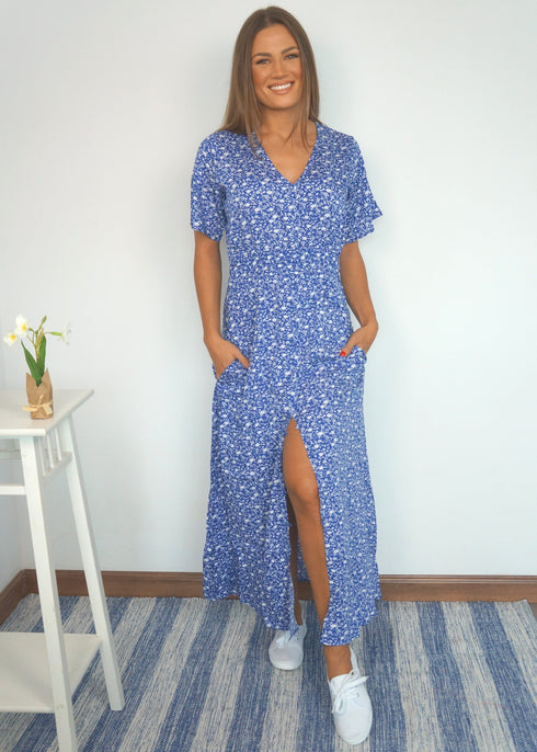 The Helen Dress - Ditsy Royal dubai outfit dress brunch fashion mums
