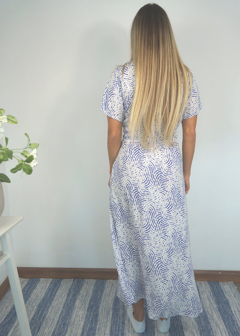 The Helen Dress - Santorini Blue dubai outfit dress brunch fashion mums