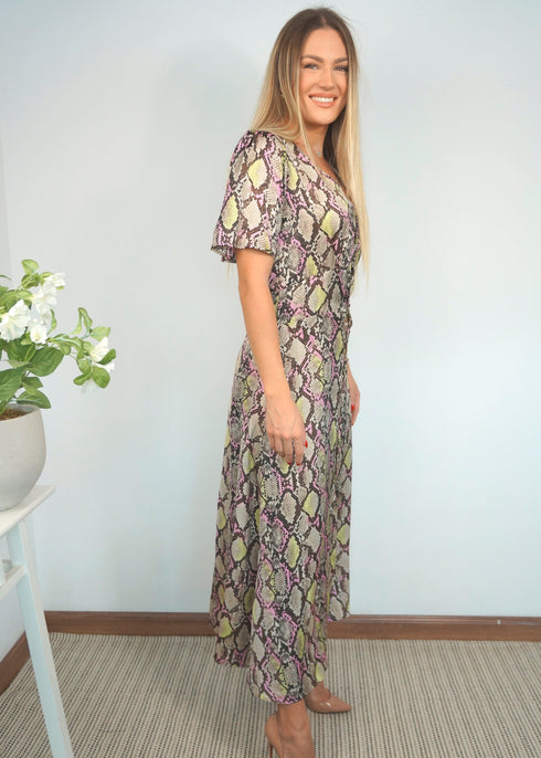 The Kensington Dress - Sorbet Snake dubai outfit dress brunch fashion mums