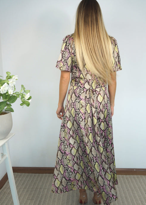 The Kensington Dress - Sorbet Snake dubai outfit dress brunch fashion mums