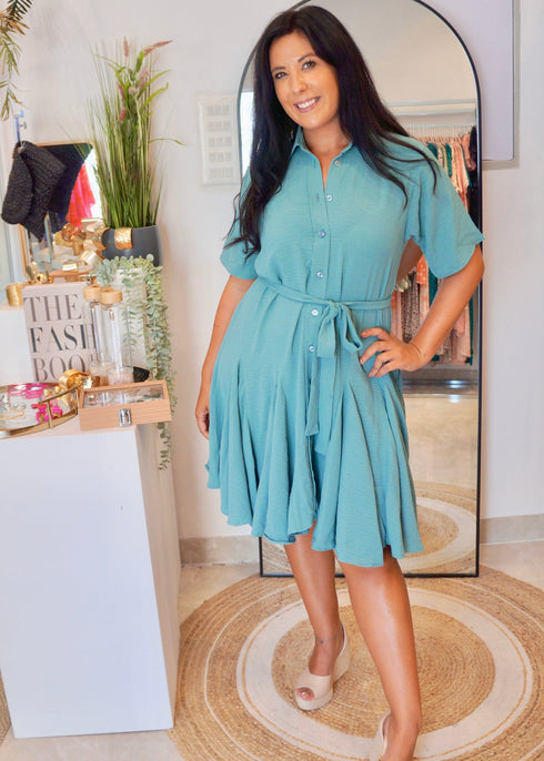 The Lola Shirt Dress - Cy Khaki dubai outfit dress brunch fashion mums