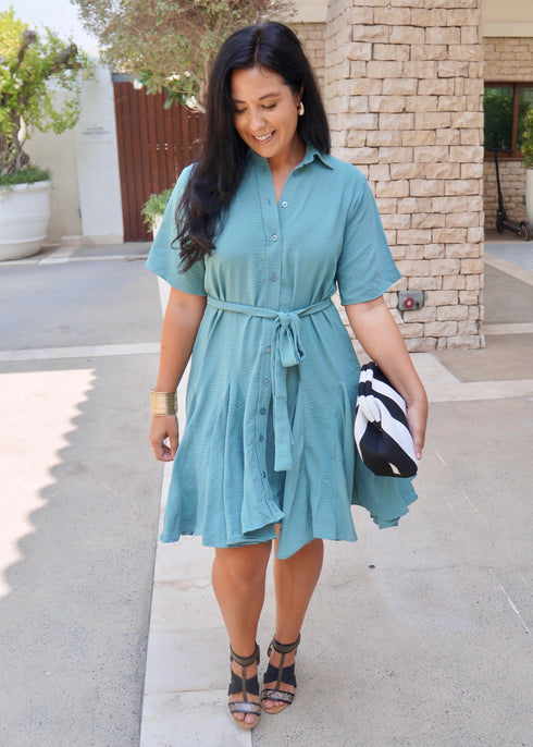 The Lola Shirt Dress - Cy Khaki dubai outfit dress brunch fashion mums