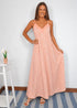 The Lottie Maxi Dress - Peach Sundae dubai outfit dress brunch fashion mums