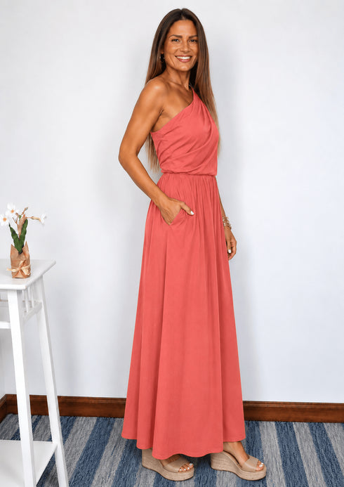 One Size (UK 8 - 16) / Maxi The Marbella Dress - Cy Coral dubai outfit dress brunch fashion mums