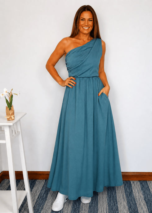The Marbella Dress Mini - Cy Teal dubai outfit dress brunch fashion mums