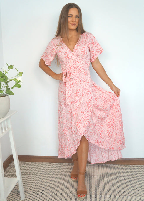 The Maxi Wrap Dress - Sketchy Wild Flower dubai outfit dress brunch fashion mums
