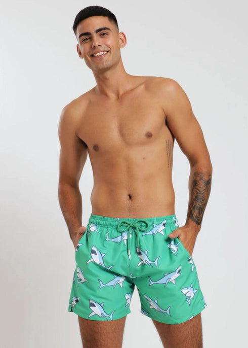 The Men's Swim Shorts - Green Sharks dubai outfit dress brunch fashion mums