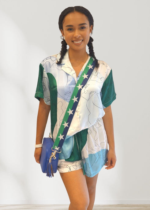 The Neon Star Co-ords - Shirt & Shorts Set - Fashionart dubai outfit dress brunch fashion mums