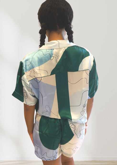 The Neon Star Co-ords - Shirt & Shorts Set - Fashionart dubai outfit dress brunch fashion mums