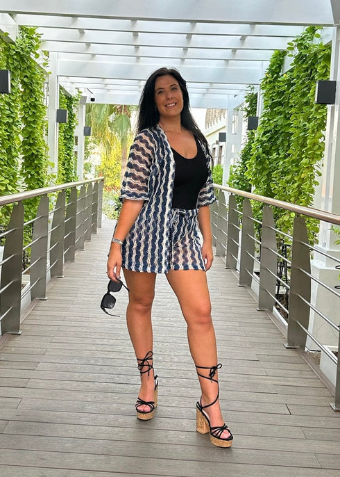 The Neon Star Co-ords - Shorts & Kimono Set - Miss Santorini dubai outfit dress brunch fashion mums