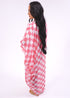 O/S The Palm Kimono - Lipstick Checks dubai outfit dress brunch fashion mums