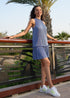 The Party Tunic - Slate Blue Pleats dubai outfit dress brunch fashion mums