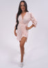The Perfect Little Wrap Dress - Nude Pink Pleats dubai outfit dress brunch fashion mums