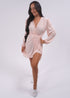 The Perfect Little Wrap Dress - Nude Pink Pleats dubai outfit dress brunch fashion mums