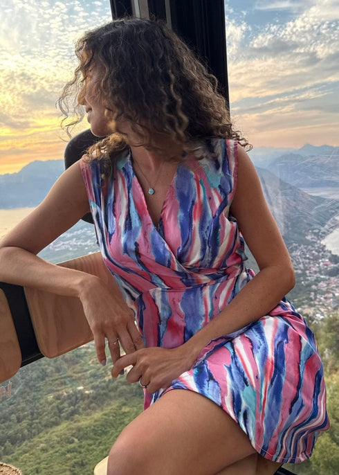 The Perfect Little Wrap Dress - Summer Waters dubai outfit dress brunch fashion mums