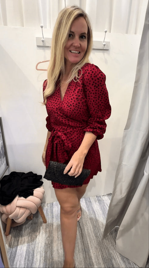 The Perfect Little Wrap Dress w/ Balloon Sleeves - Wintry Days dubai outfit dress brunch fashion mums