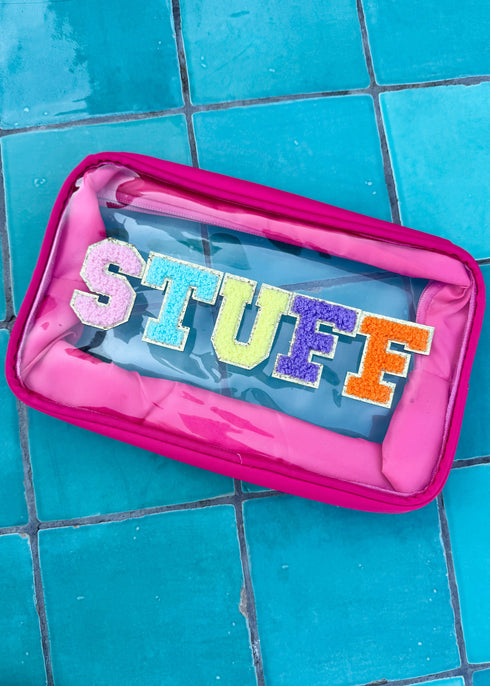 The Perspex Pouch - Hot Pink Stuff dubai outfit dress brunch fashion mums