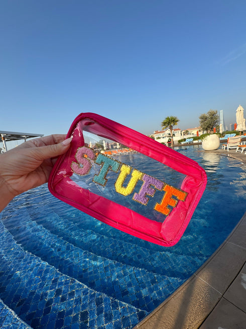 The Perspex Pouch - Hot Pink Stuff dubai outfit dress brunch fashion mums