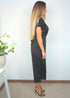 The Satin Wrap Jumpsuit - Midnight Black Satin dubai outfit dress brunch fashion mums