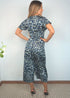 O/S The Satin Wrap Jumpsuit - Twilight Jungle dubai outfit dress brunch fashion mums