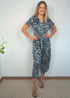 O/S The Satin Wrap Jumpsuit - Twilight Jungle dubai outfit dress brunch fashion mums