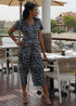 The Satin Wrap Jumpsuit - Twilight Jungle dubai outfit dress brunch fashion mums