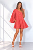 The Sienna Dress - Lipstick Splash Satin dubai outfit dress brunch fashion mums