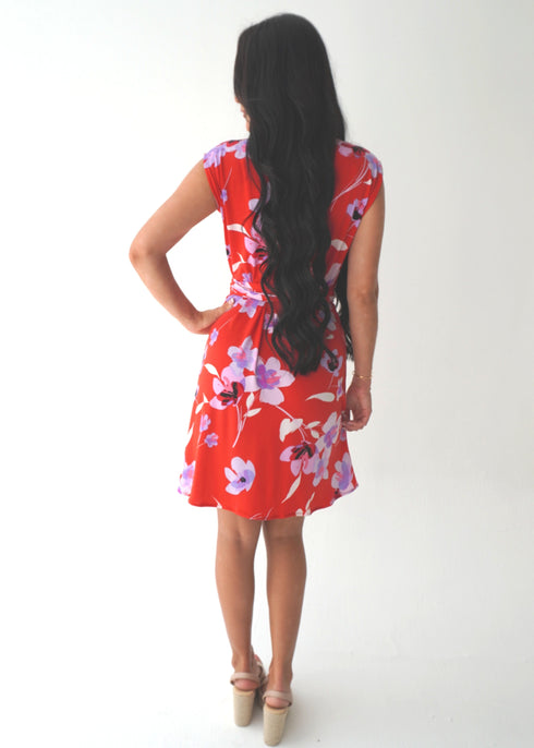 The Sleeveless Perfect Little Wrap Dress - Miami Flowers dubai outfit dress brunch fashion mums