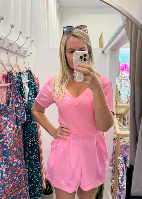 The Tasha Playsuit - Cy Pink dubai outfit dress brunch fashion mums