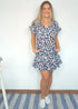 The V Flirty Anywhere Dress - Cobalt Gold Leopard dubai outfit dress brunch fashion mums