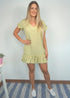 The V Flirty Anywhere Dress - Pistachio Polka Dot dubai outfit dress brunch fashion mums