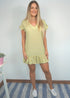 The V Flirty Anywhere Dress - Pistachio Polka Dot dubai outfit dress brunch fashion mums