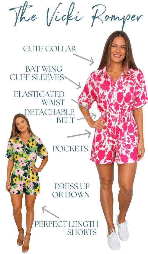 The Vicki Romper - Jade Jungle dubai outfit dress brunch fashion mums