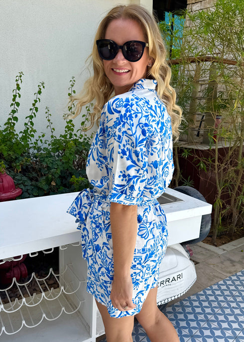 The Vicki Romper - Painted Seaside dubai outfit dress brunch fashion mums