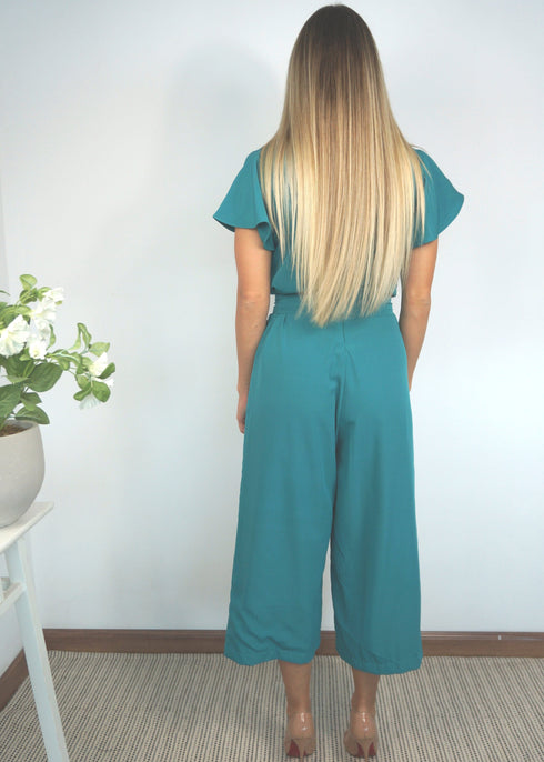 The Wrap Jumpsuit - Classic Teal dubai outfit dress brunch fashion mums