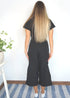 The Wrap Jumpsuit - Midnight Black Cotton dubai outfit dress brunch fashion mums