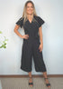 The Wrap Jumpsuit - Midnight Black Satin dubai outfit dress brunch fashion mums