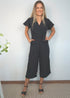 The Wrap Jumpsuit - Midnight Black Satin dubai outfit dress brunch fashion mums