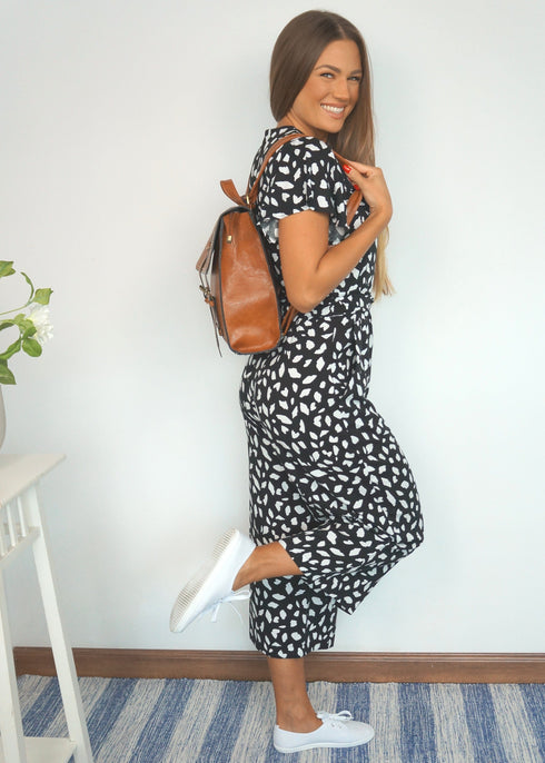 The Wrap Jumpsuit - Wild Abstract dubai outfit dress brunch fashion mums