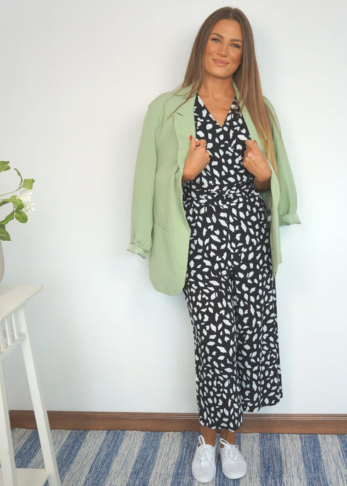 The Wrap Jumpsuit - Wild Abstract dubai outfit dress brunch fashion mums