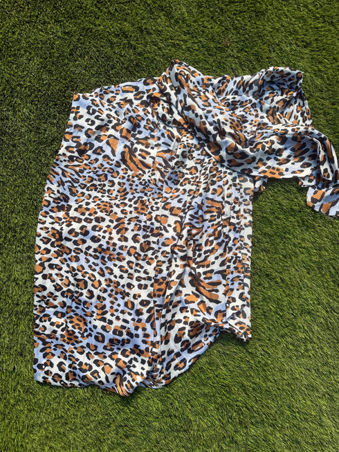 Satin Leopard Sky Wrap Skirts - FLASH SALE! dubai outfit dress brunch fashion mums