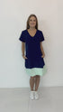 The V Anywhere Dress - Perfect Navy w/ Aqua Colour Block