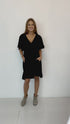 The Elastic Wrap Dress - Midnight Black