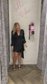 The Perfect Little Wrap Dress - Black Satin