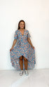 MAXI WRAP DRESS MULTICOLOR