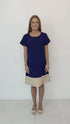 The Anywhere Dress - Perfect Navy w/ Nude Colour Block