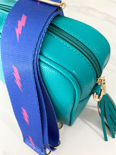 Bag The Cross Body Bag Straps - Blue & Pink Bolt dubai outfit dress brunch fashion mums